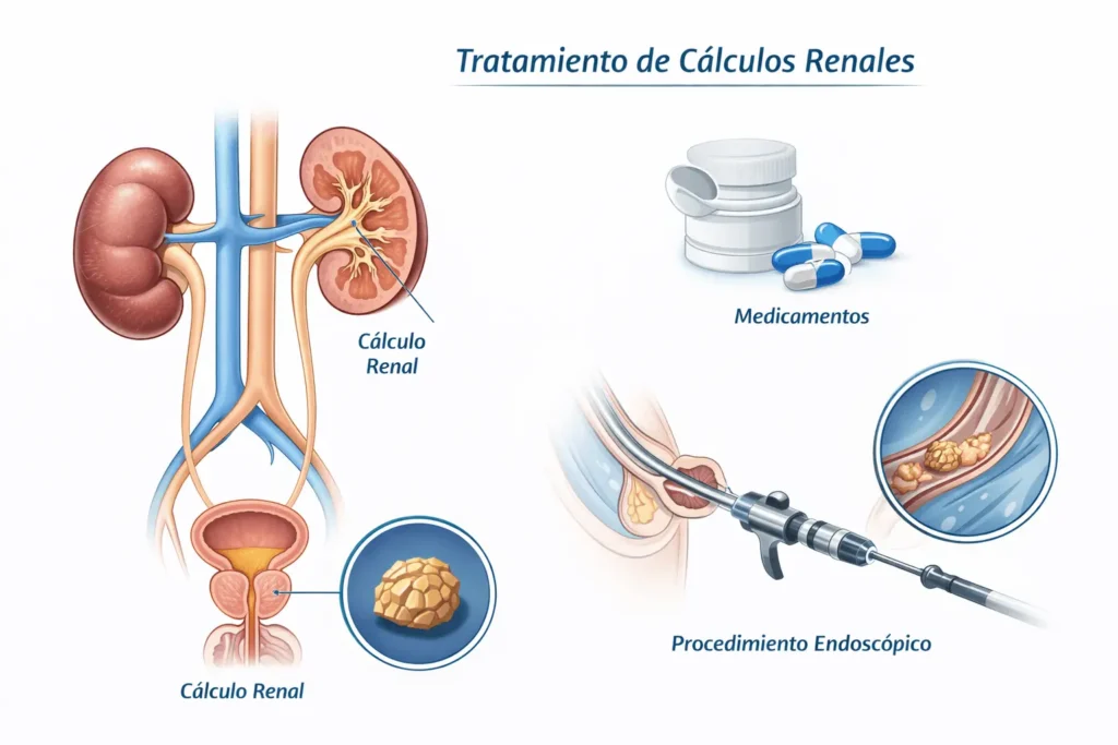 Gráfico tratamiento cálculos renales